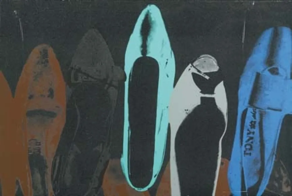 Siebdruck Warhol - Shoes with Diamond Dust
