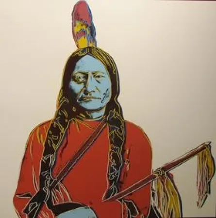 Siebdruck Warhol - Sitting Bull
