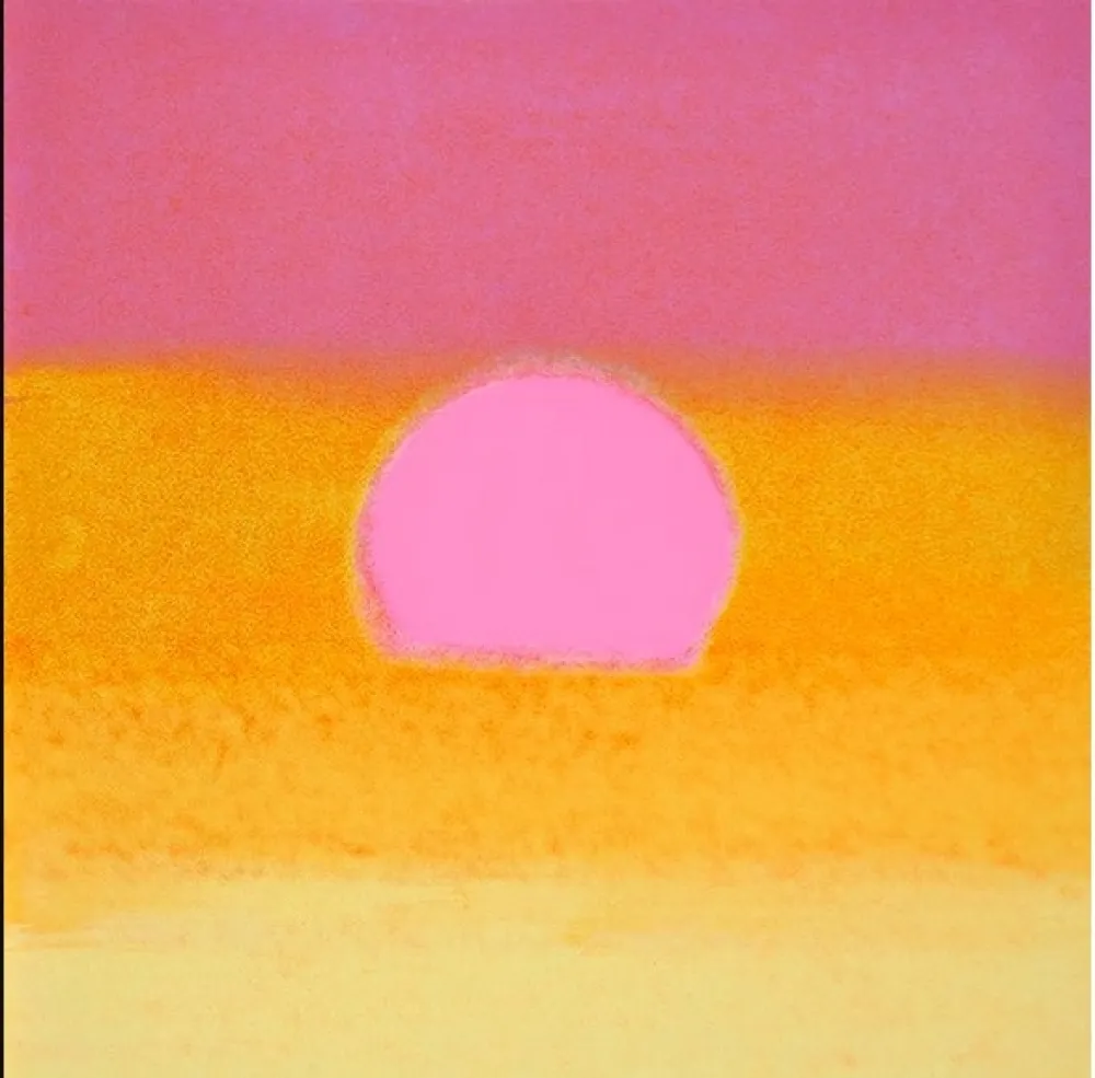 Siebdruck Warhol - Sunset (Unique) (Pink/Yellow)