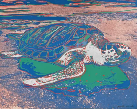 Siebdruck Warhol - Turtle