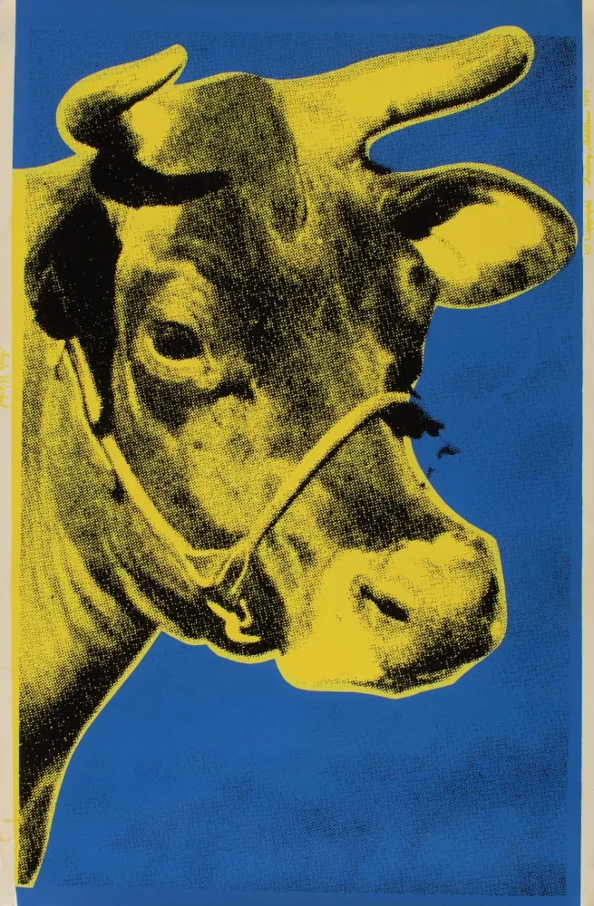 Siebdruck Warhol - Yellow COW