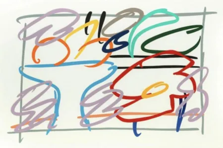Siebdruck Wesselmann - Fast sketch of Still life with abstract painting