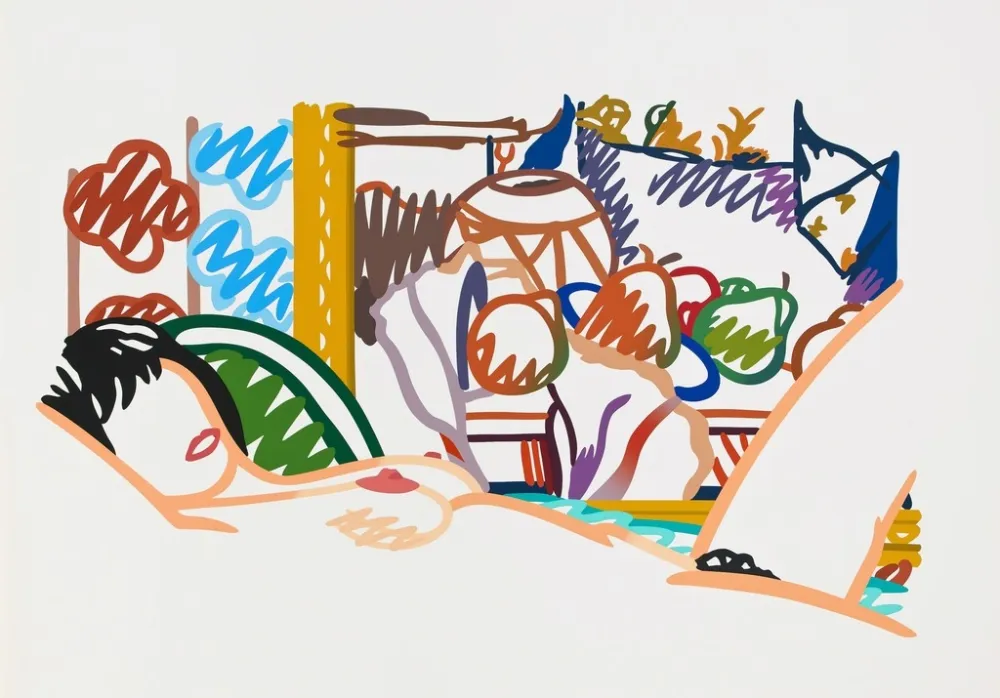 Siebdruck Wesselmann - Monica Nude with Cezanne 