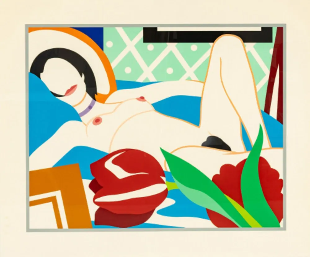 Siebdruck Wesselmann - Monica with Tulips