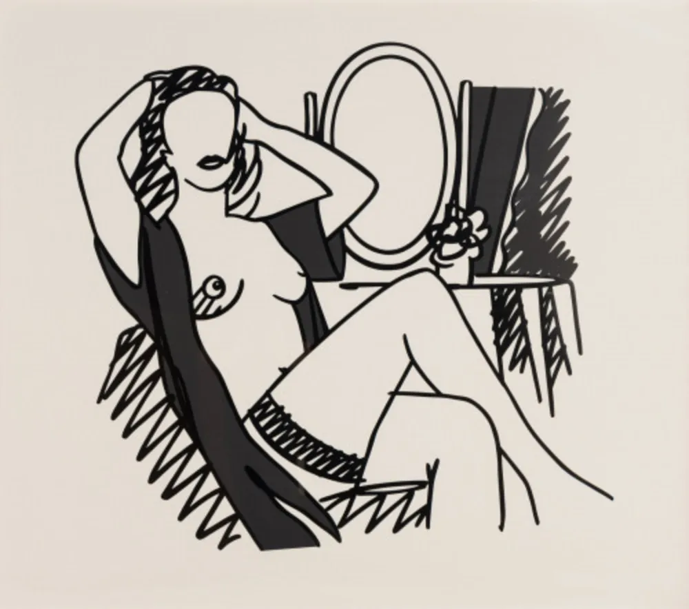 Siebdruck Wesselmann - Nude and Mirror