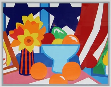 Siebdruck Wesselmann - Still Life with Red Curtain