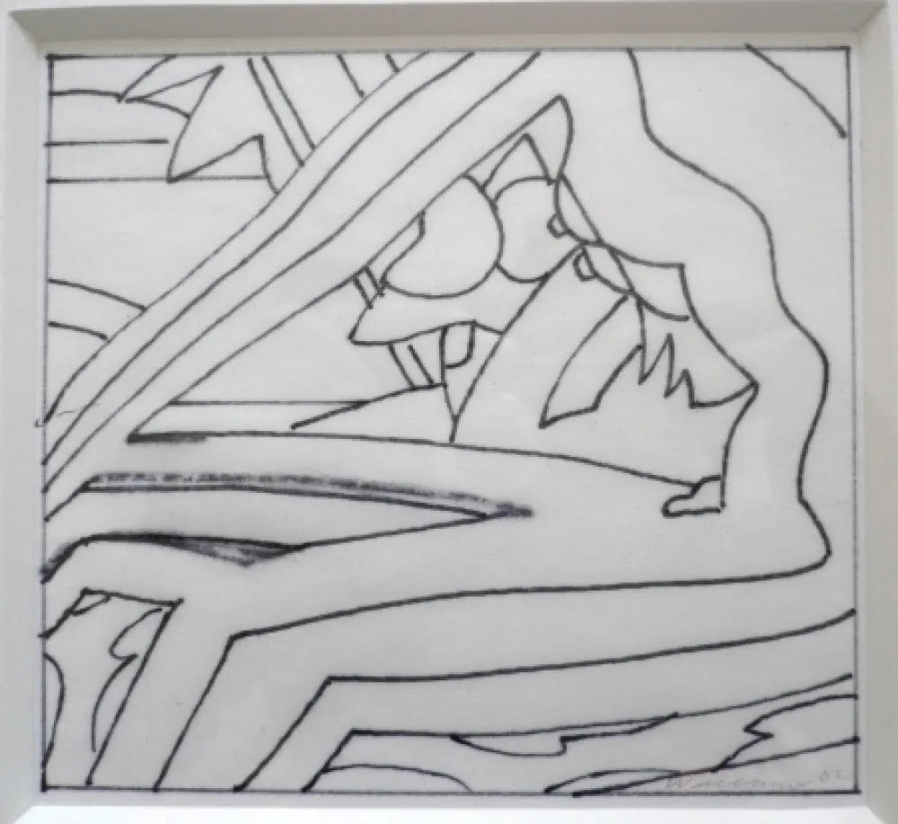 Keine Technische Wesselmann - Study for Sunset Nude with Red stockings