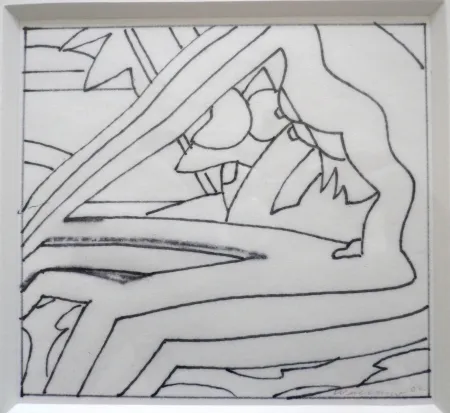 Keine Technische Wesselmann - Study for Sunset Nude with Red stockings