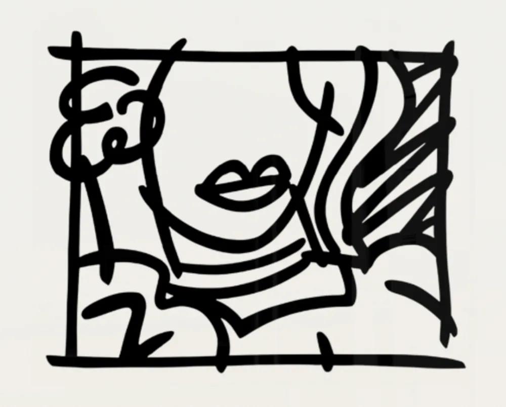 Siebdruck Wesselmann - Woman with Green Blouse