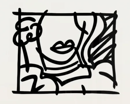 Siebdruck Wesselmann - Woman with Green Blouse