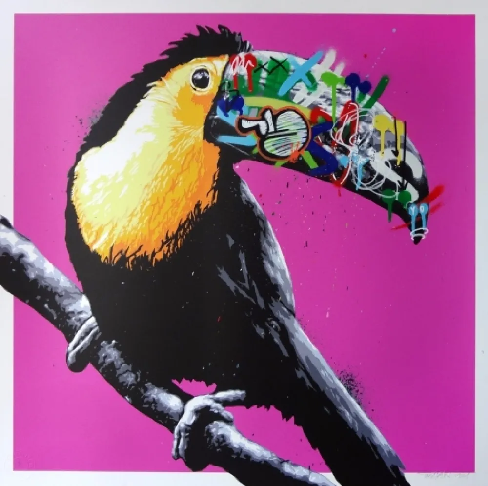 Siebdruck Whatson - Toucan (pink)