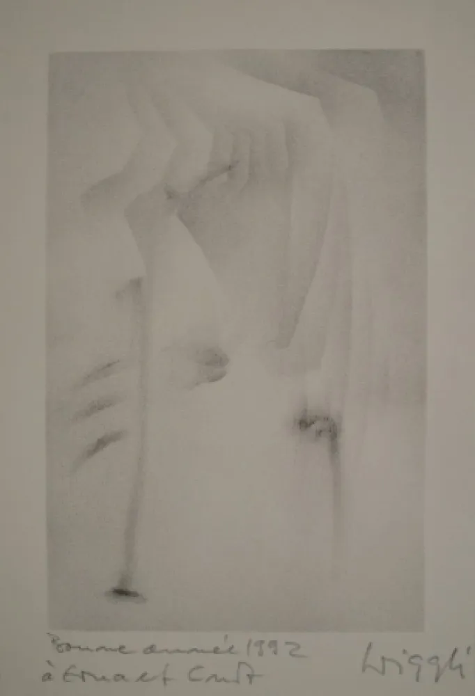 Lithographie Wiggli - Neujahrskarte 1992