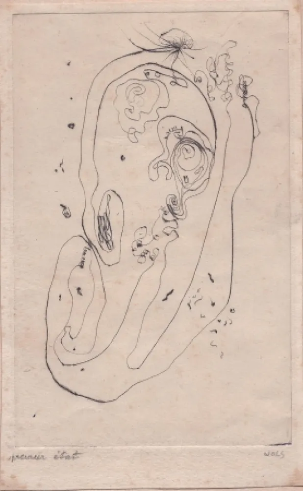 Kaltnadelradierung Wols - Ohr