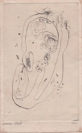 Kaltnadelradierung Wols - Ohr