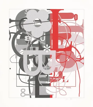 Siebdruck Wool - Untitled II