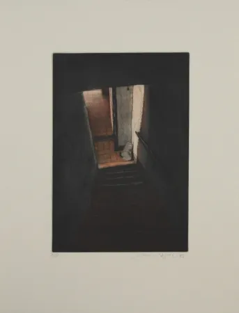 Radierung Und Aquatinta Zado - Lichttreppe