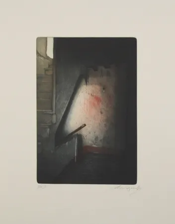 Radierung Und Aquatinta Zado - Treppenhaus