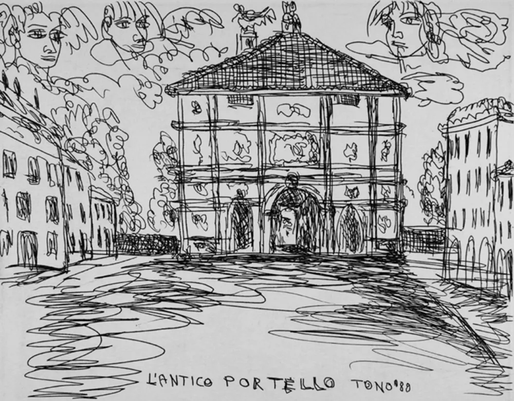 Radierung Zancanaro - L'antico Portello