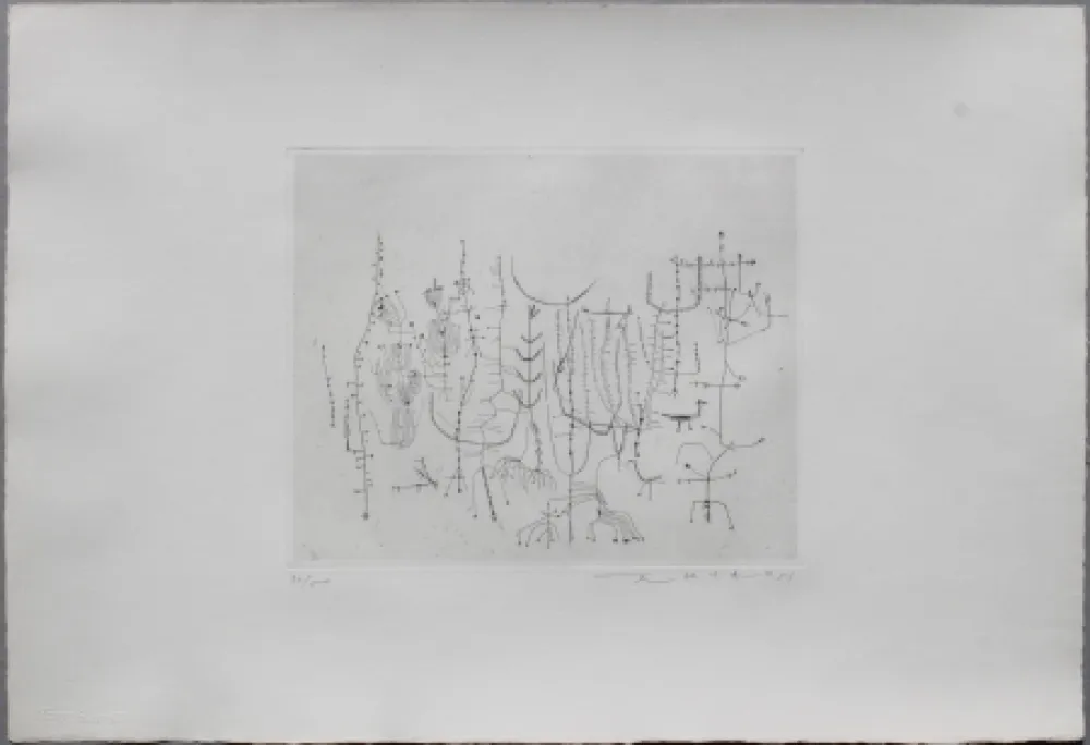 Kaltnadelradierung Zao - Arbrisseaux (Shrub)