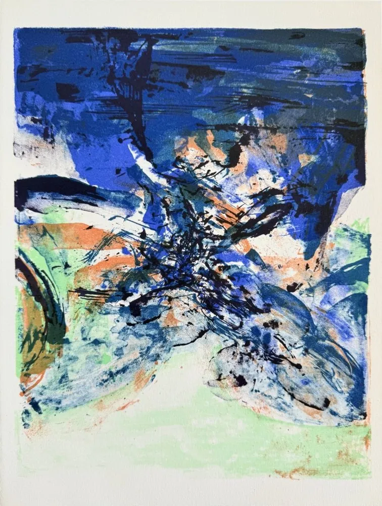 Lithographie Zao - Hommage à San Lazzaro