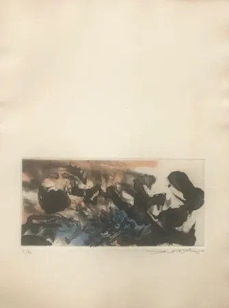 Radierung Zao - L'étang