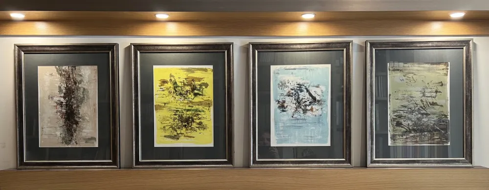 Lithographie Zao - QUATRE LITHOGRAPHIES POUR LA TENTATION DE L'OCCIDENT (1962)