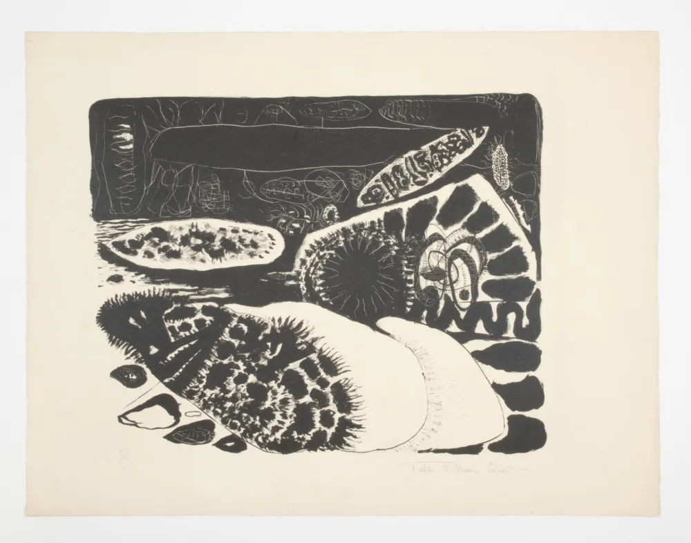 Lithographie Zeid - Sans titre. Untitled.