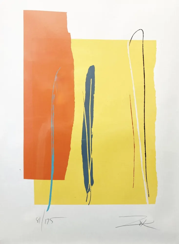 Linolschnitt Zox - Untitled 3 from Niagara Series