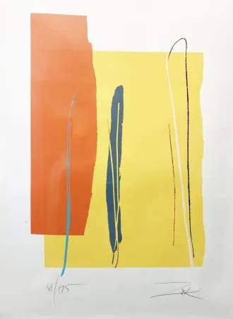 Linolschnitt Zox - Untitled 3 from Niagara Series