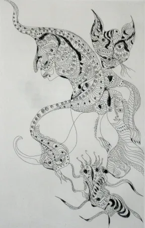 Radierung Und Aquatinta Zurn - Oracles et spectacles 2