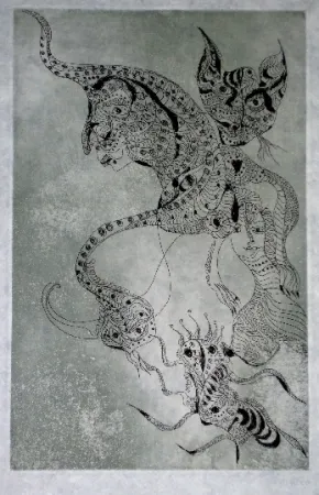 Radierung Und Aquatinta Zurn - Oracles et spectacles (2)