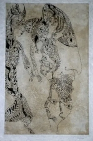 Radierung Und Aquatinta Zurn - Oracles et spectacles