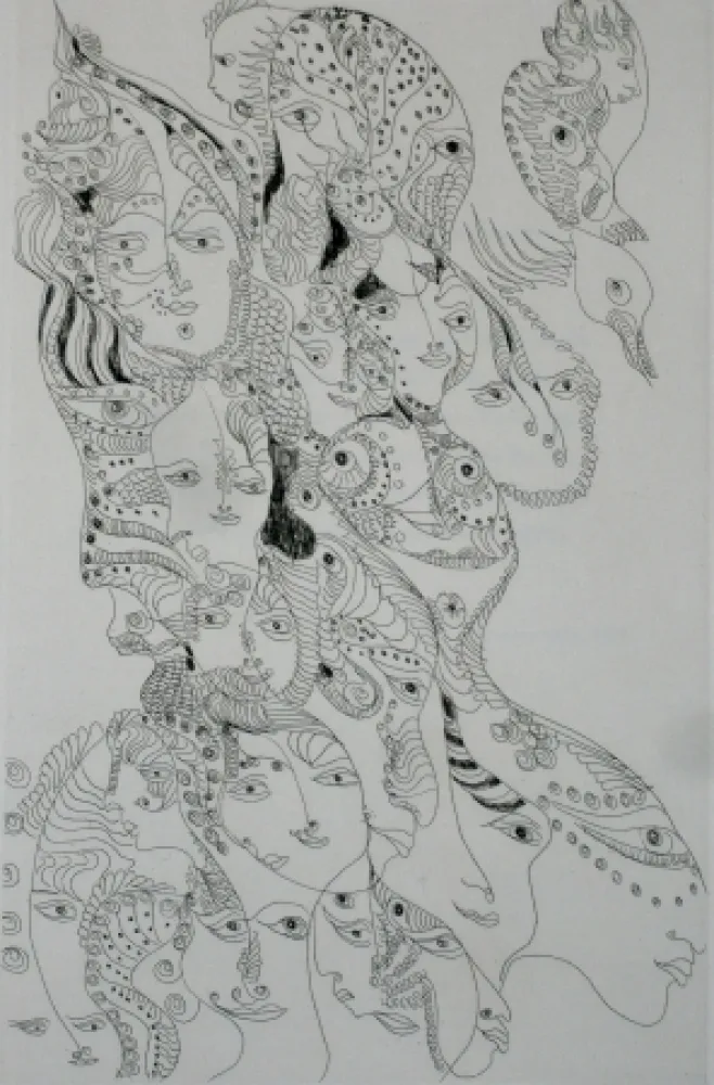 Radierung Und Aquatinta Zurn - Oracles et spectacles 7