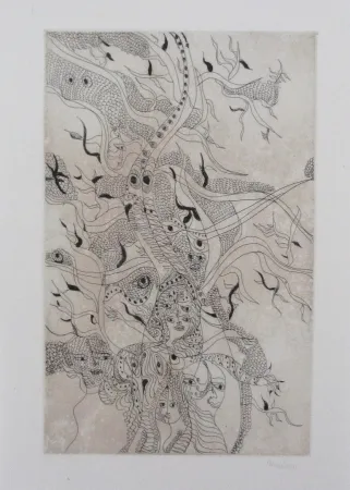 Radierung Und Aquatinta Zurn - Oracles et spectacles Pl.6